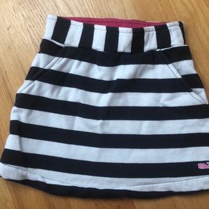 Nautical stripe cotton mini skirt